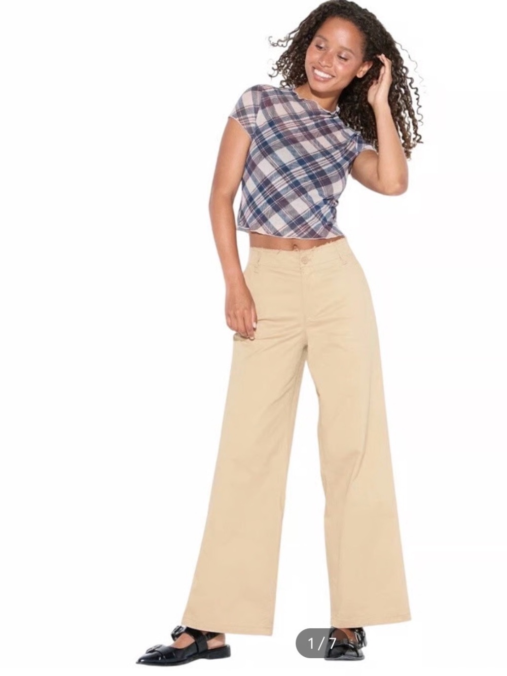 wild fable Beige Wide-Leg High-Rise Pants